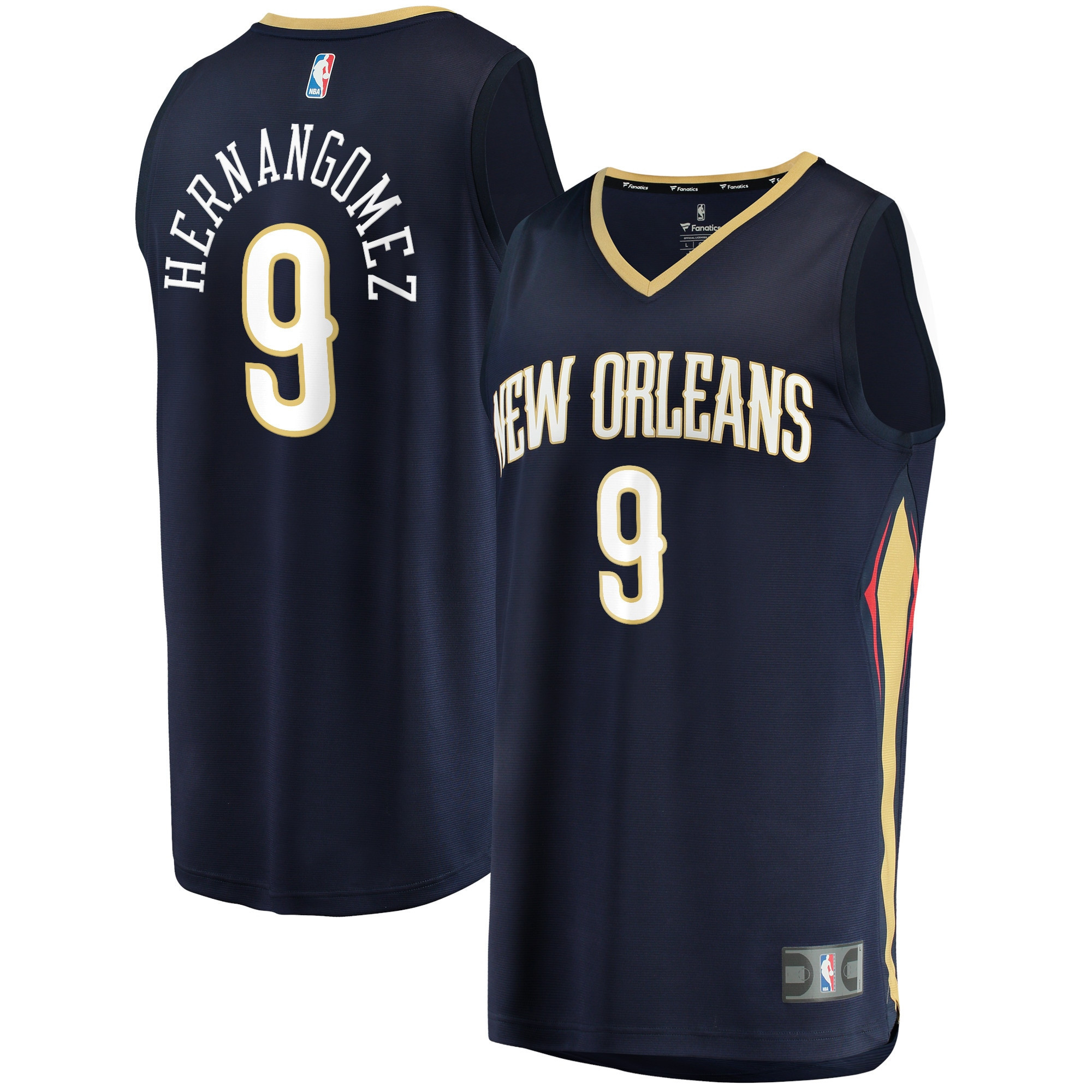 Willy Hernangomez New Orleans Pelicans Fanatics Branded 2021/22 Fast Break Replica Jersey – Icon Edition – Navy NBA