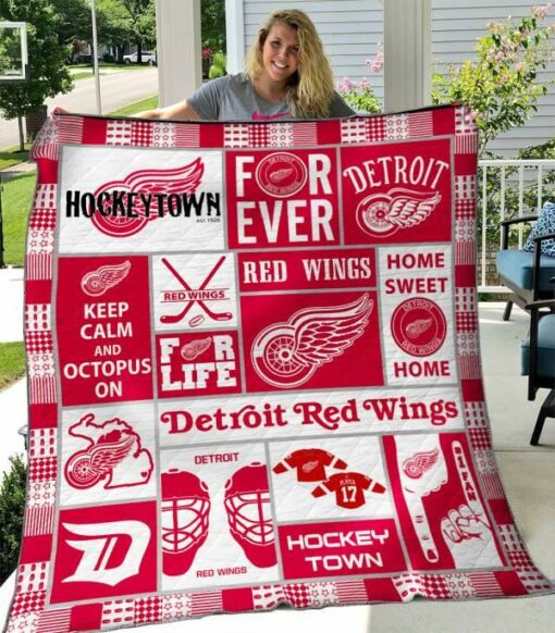 Detroit Red Wings 1 Quilt Blanket Bh92