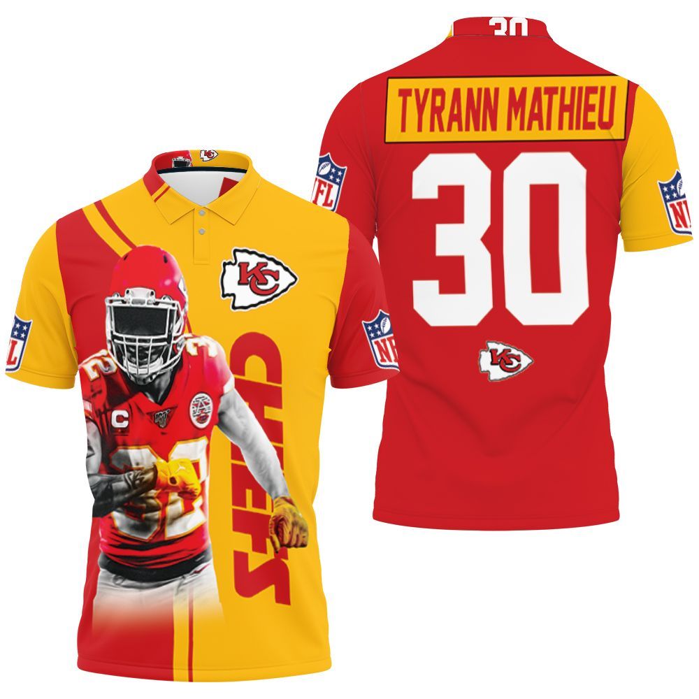 Tyrann Mathieu 30 Kansas City Chiefs Afc West Division Champions Super Bowl 2021 Polo Shirt