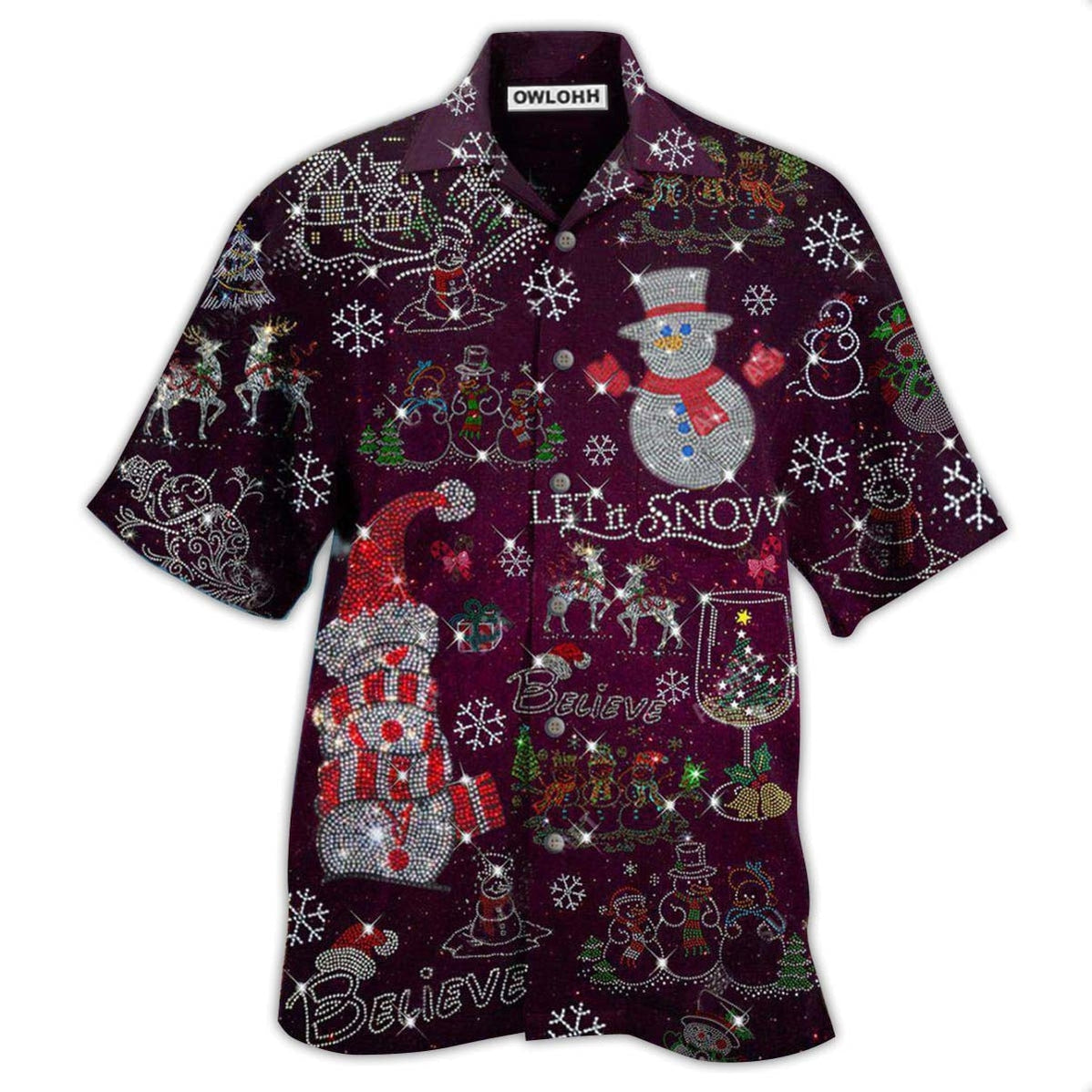 Snowman Flashy Bling Hawaii Shirt Ha6360