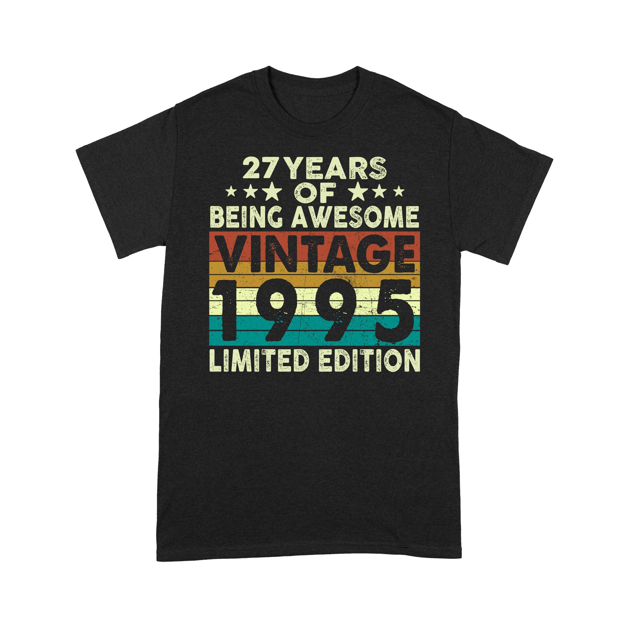 27 Years Of Being Awesome Vintage 1995 Limited Edition Shirt 27Th Birthday Gift Shirt- Standard T-Shirt