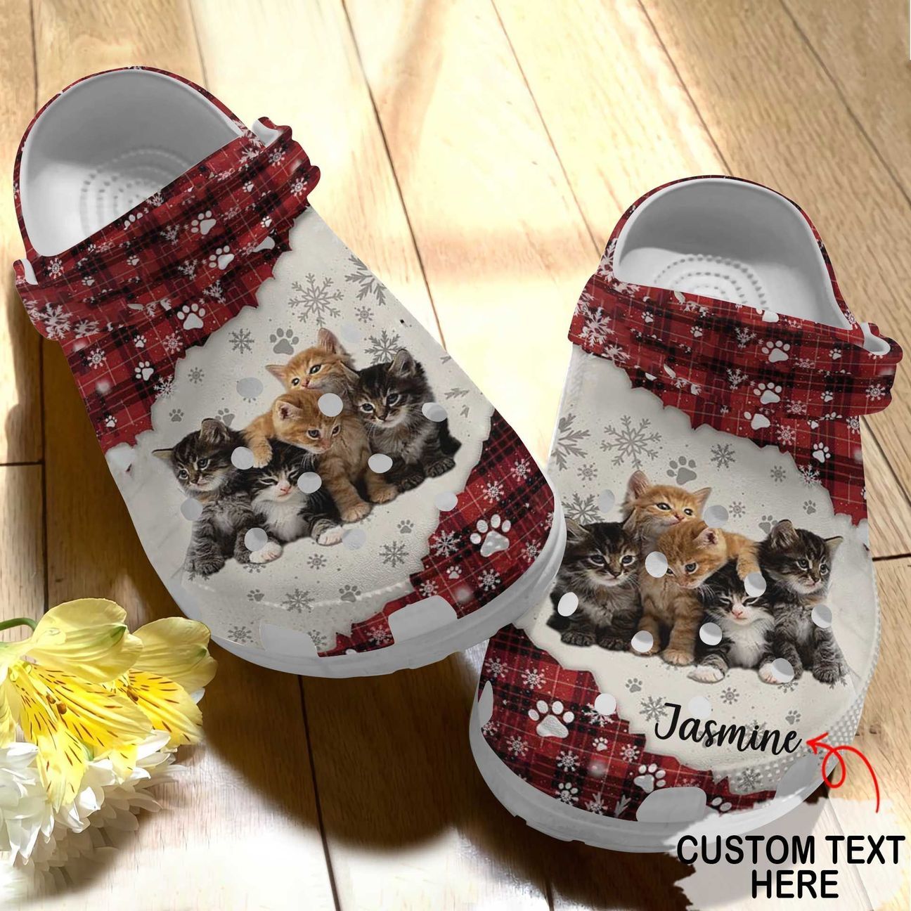 Cat Personalized Clog, Custom Name, Text Adorable Kittens, Fashion Style For Women, Men, Kid, Print 3D