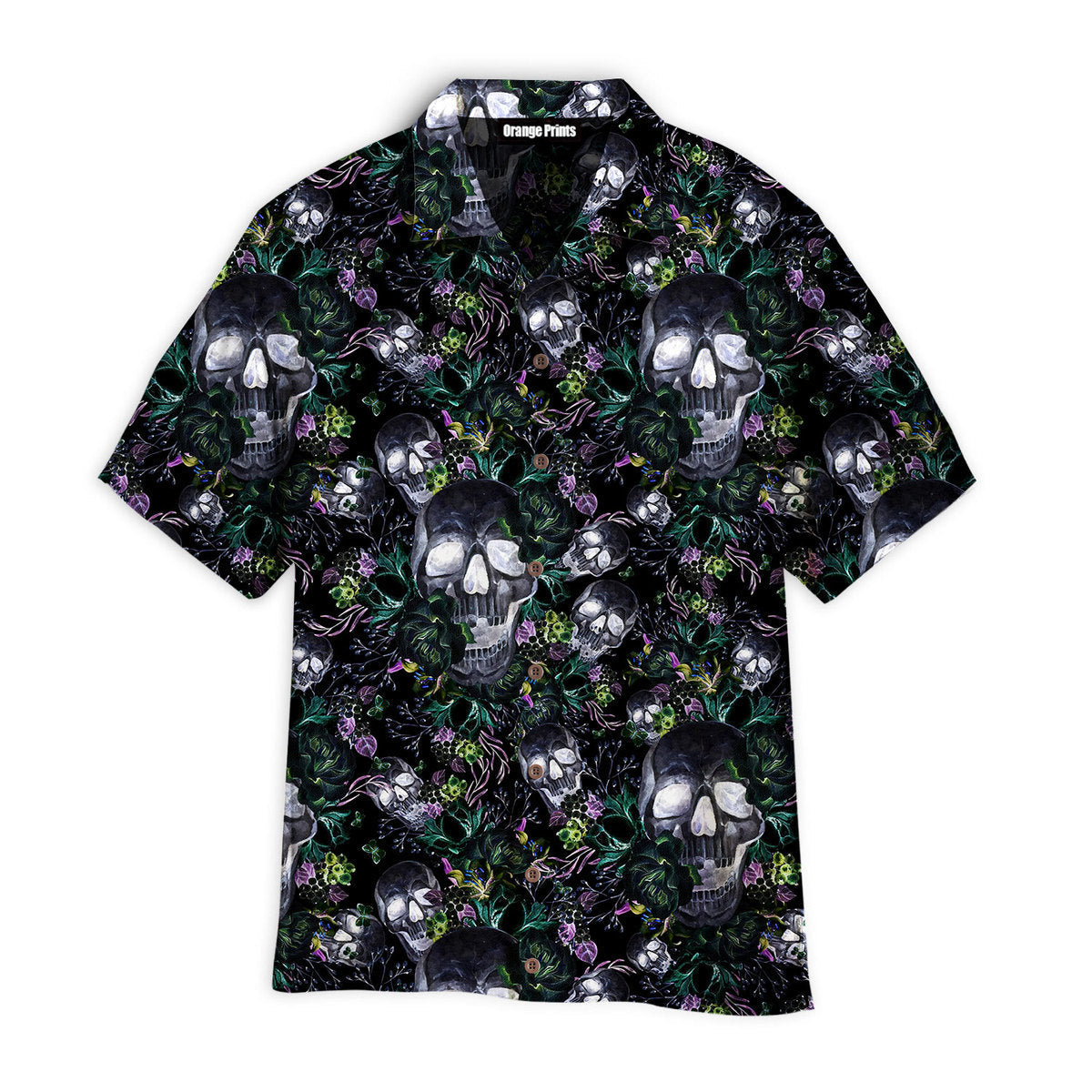 Skull Florals Halloween Style Pattern Hawaii Shirt For Men Women Ha55777