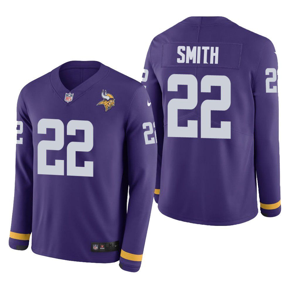 Minnesota Vikings Harrison Smith Therma Long Sleeve Mens Jersey Purple