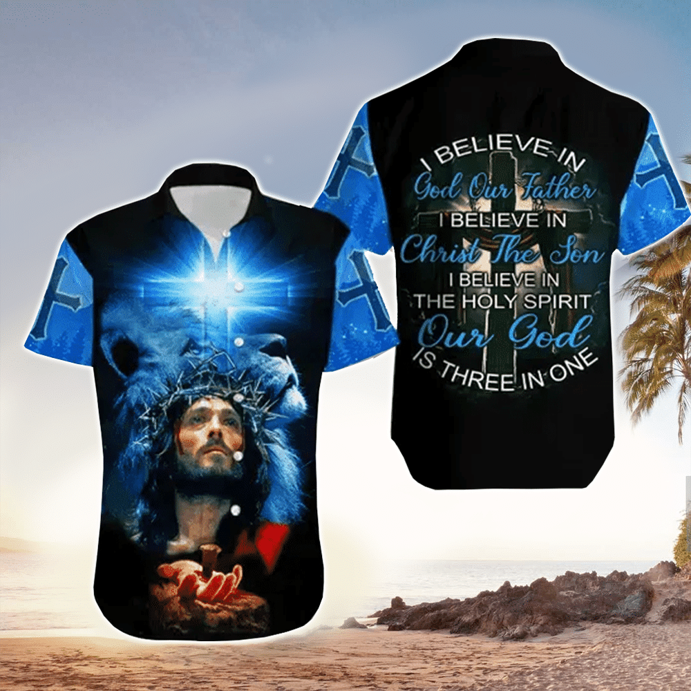 Our God Is Three In One Jesus Hawaii Shirt Ha100791