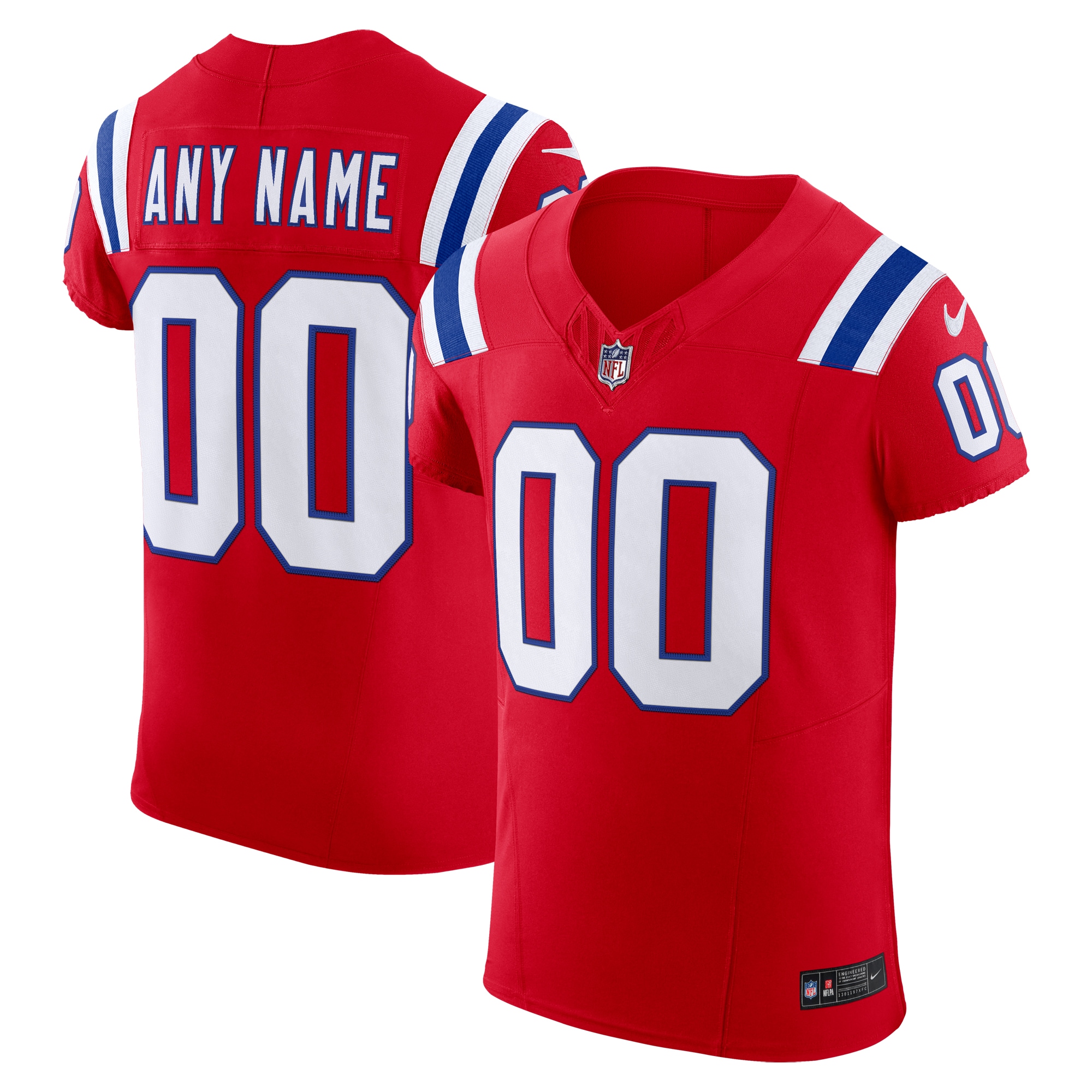 New England Patriots Vapor F.U.S.E. Elite Custom Jersey – Red