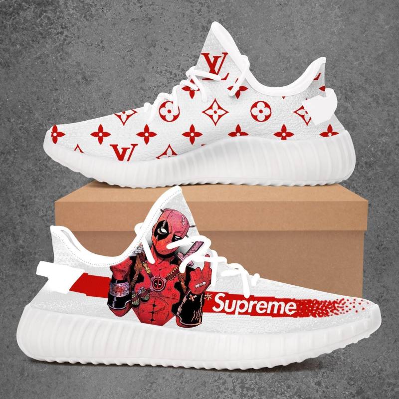Deadpool Supreme Louis Vuitton Yeezy Boost 350 v2 #524 Sneakers Shoes Gifts For Men Women V2 ...