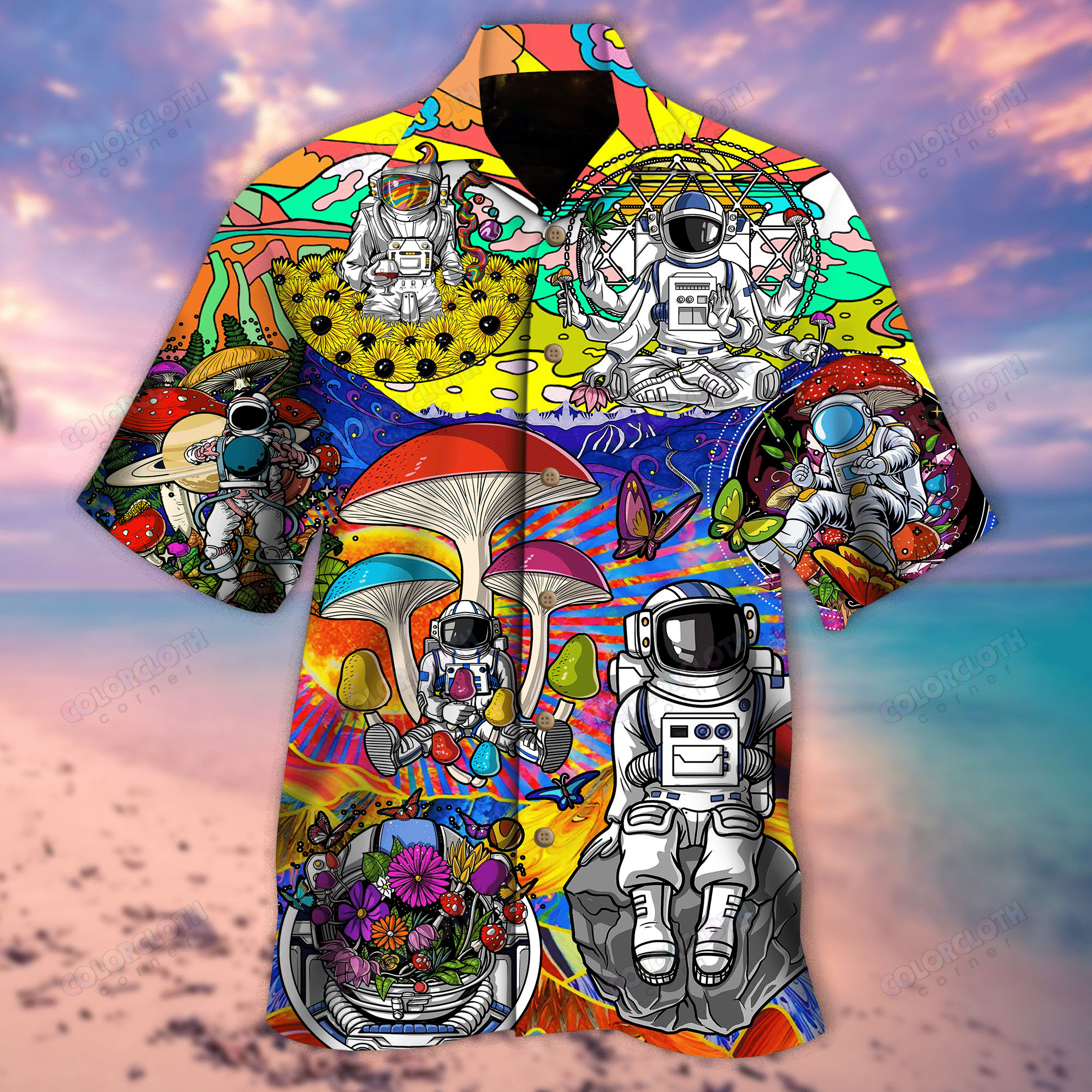 Hippie Astronaut Hawaiian Shirt Ha32391