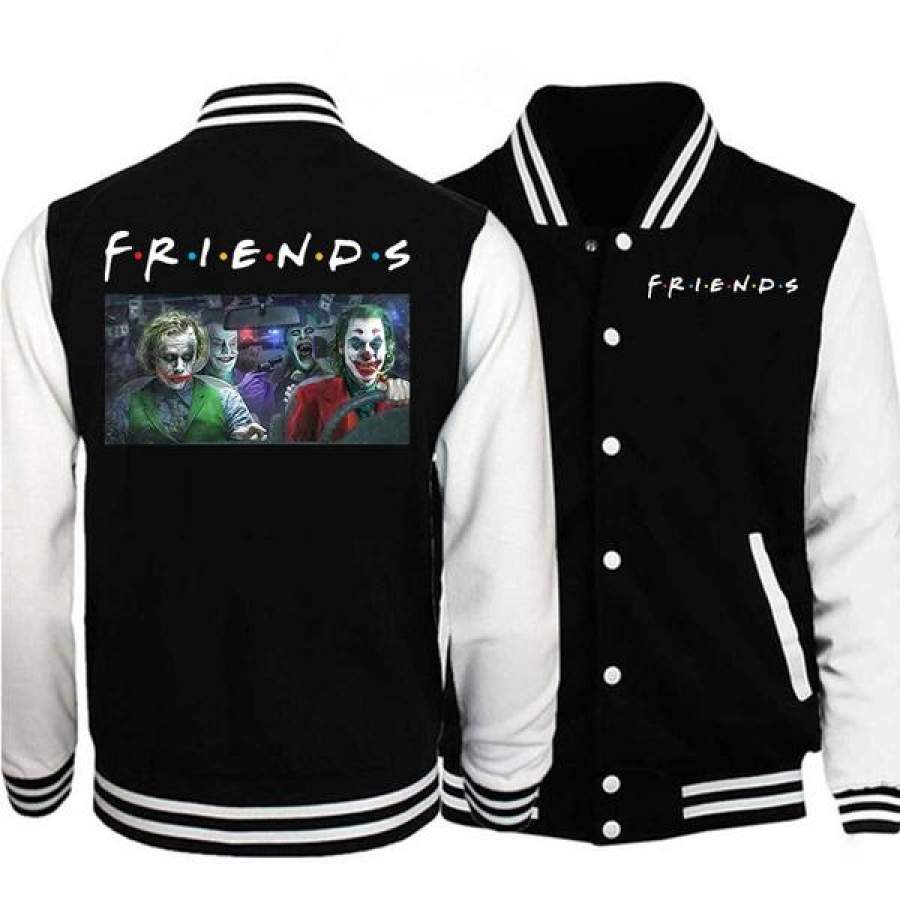 Joker Friends Jacket Women Men Casual Baseball Jacket Long Sleeve Joaquin Phoenix
 x Lady Gaga