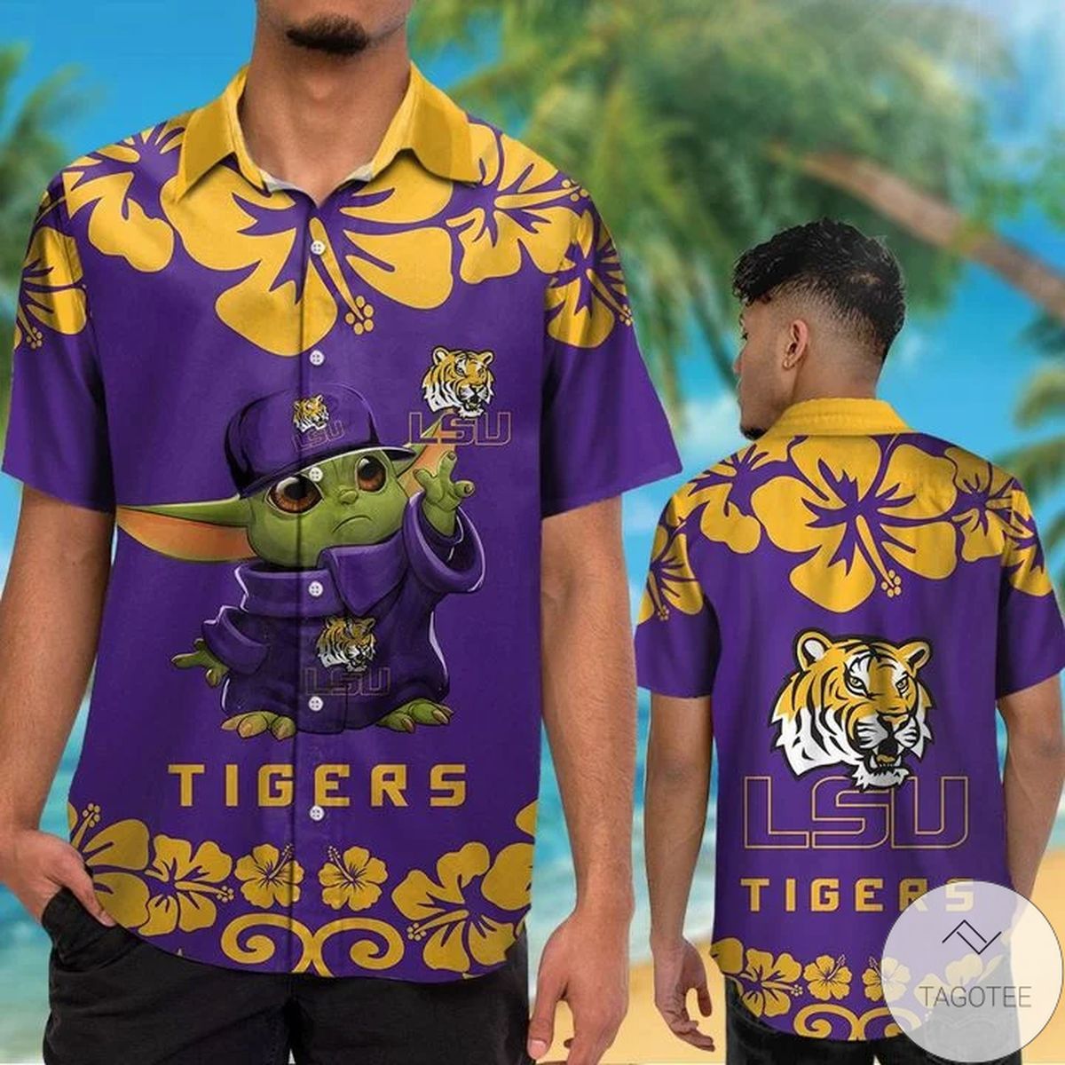 NCCA Lsu Tigers Baby Yoda Hawaiian Shirt