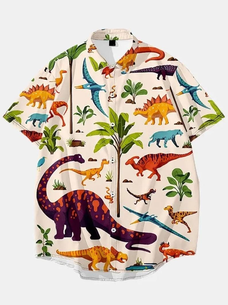 Dinosaurs Multicolor Nice Design Hawaii Shirt Ha58130