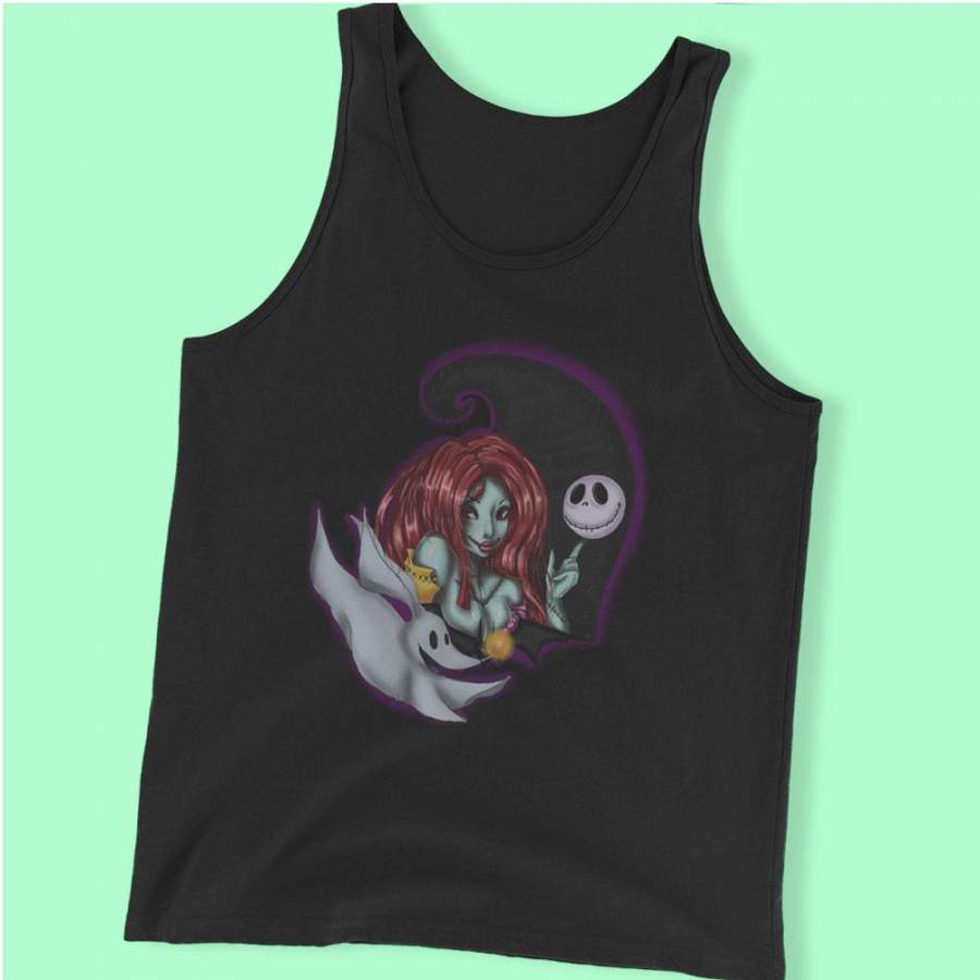 Nightmare Before Christmas Sally And Jack Men’S Tank Top