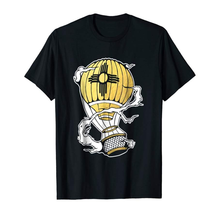 Zia Hot Air Balloon T-Shirt Men Printed T Shirts Graphic T-Shirt