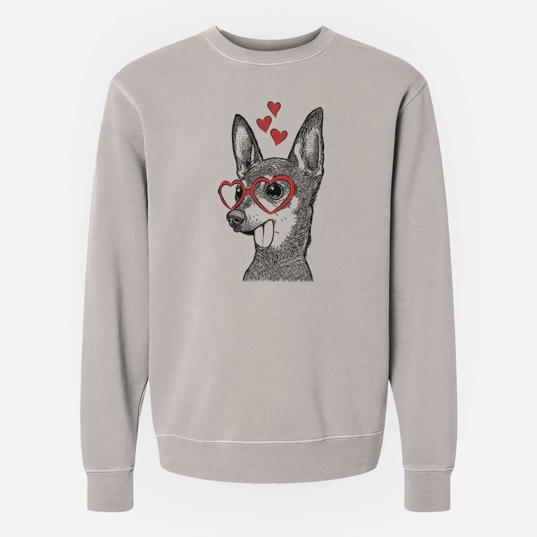 Valentine Aaron The Chihuahua – Unisex Pigment Dyed Crew Sweatshirt