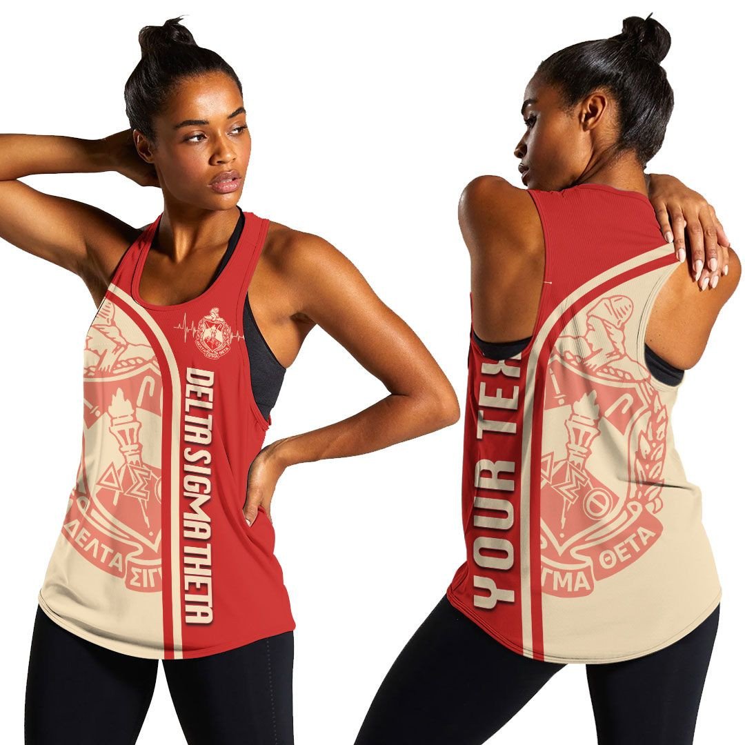 Wonderprint Tank Top  Tank Top Personalized Delta Sigma Theta In My Heart Tank Top