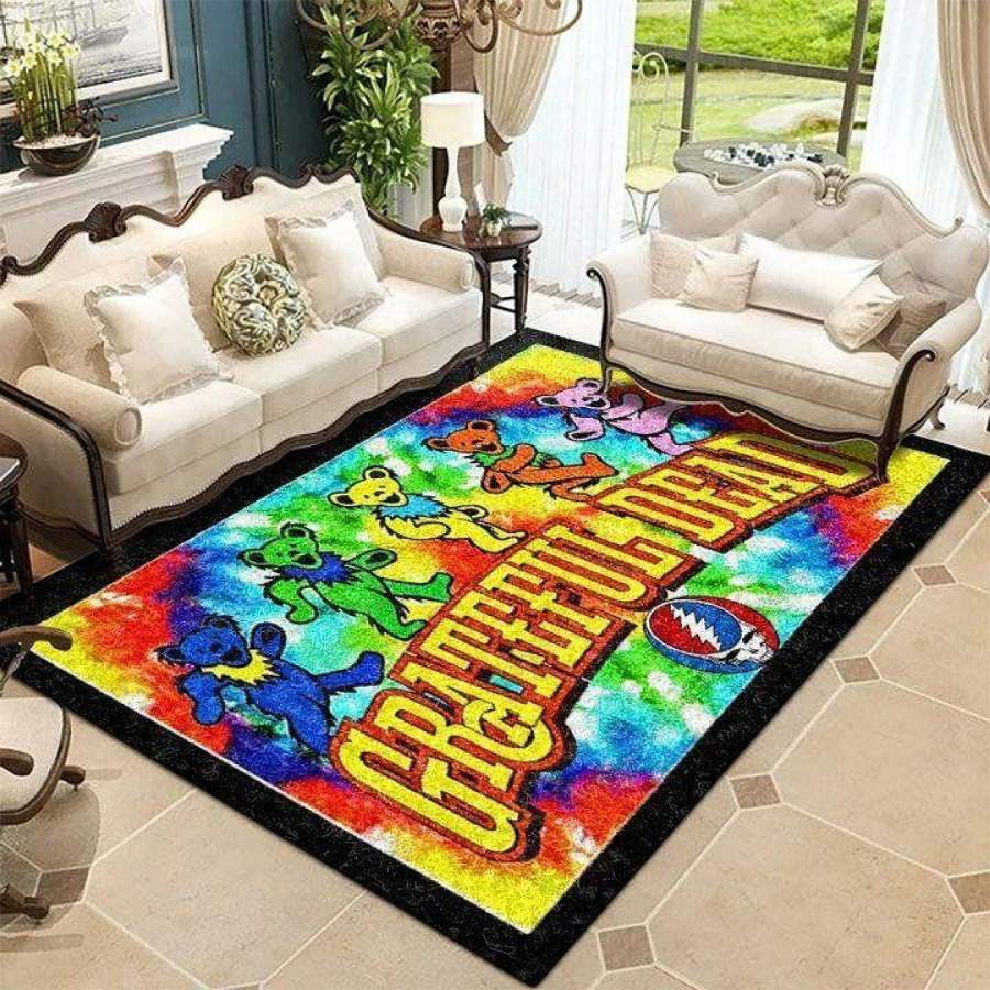 Music Fans Gift Grateful Dead Area Rug Home Decor – HomeBeautyUS