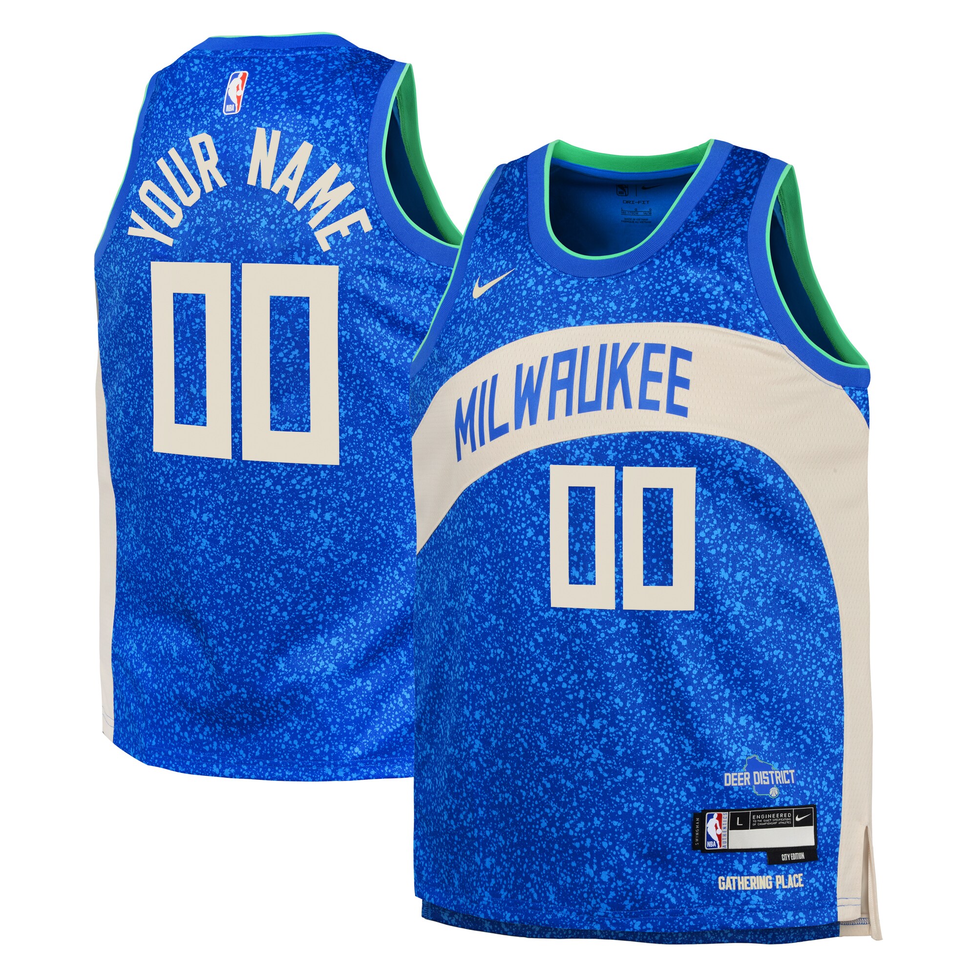 Milwaukee Bucks City Edition Swingman Jersey 23 – Custom – Youth