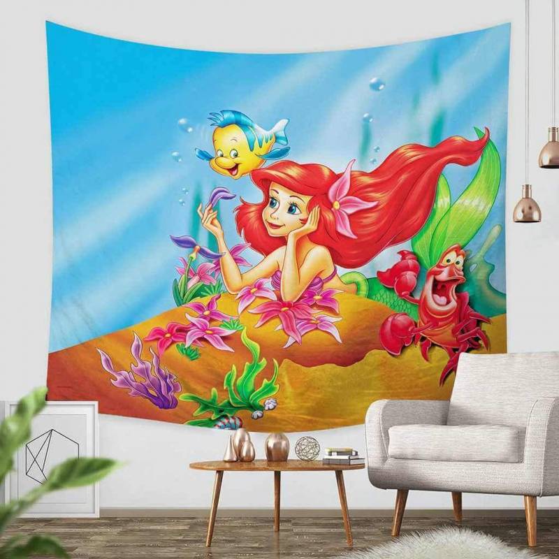 3D Custom The Little Mermaid Throw Wall Hanging Bedspread