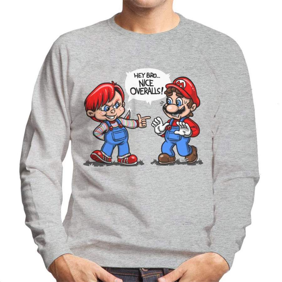 Nice Overalls Chucky And Super Mario Men’s Sweatshirt
