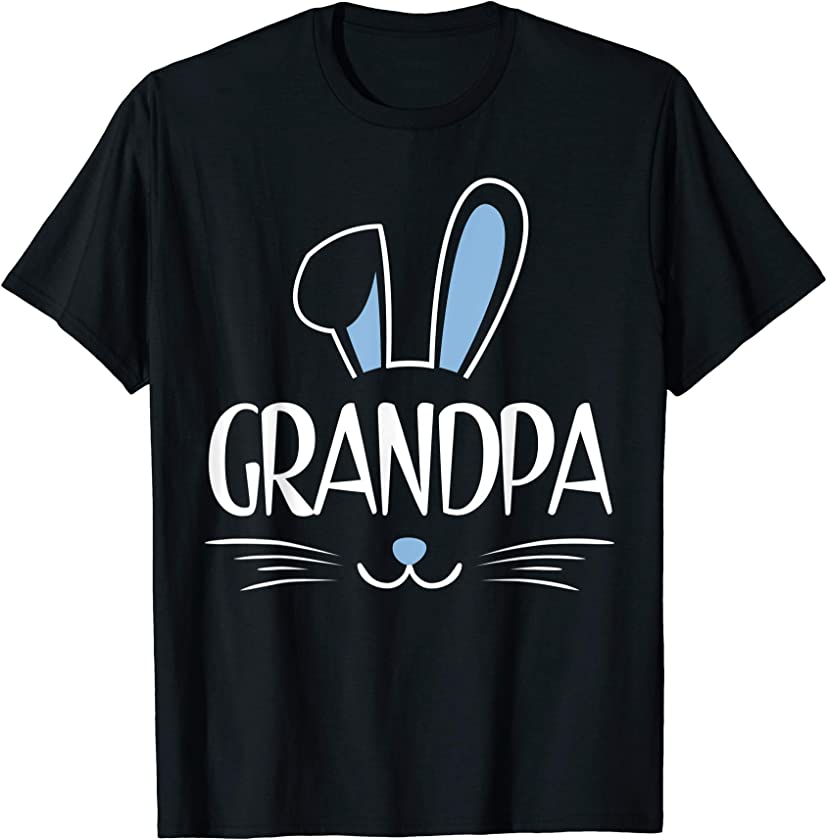 Mens Grandpa Bunny Rabbit Family Group Easter Father’s Day T-Shirt