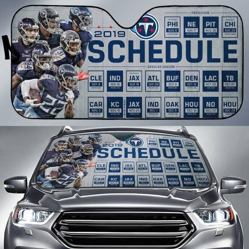 Tennessee Titans Schedule 2019 Auto Sun Shade