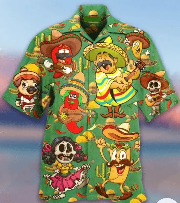 Beach Shirt Mexican Festival With Taco Food Hawaiian Shirts #Va