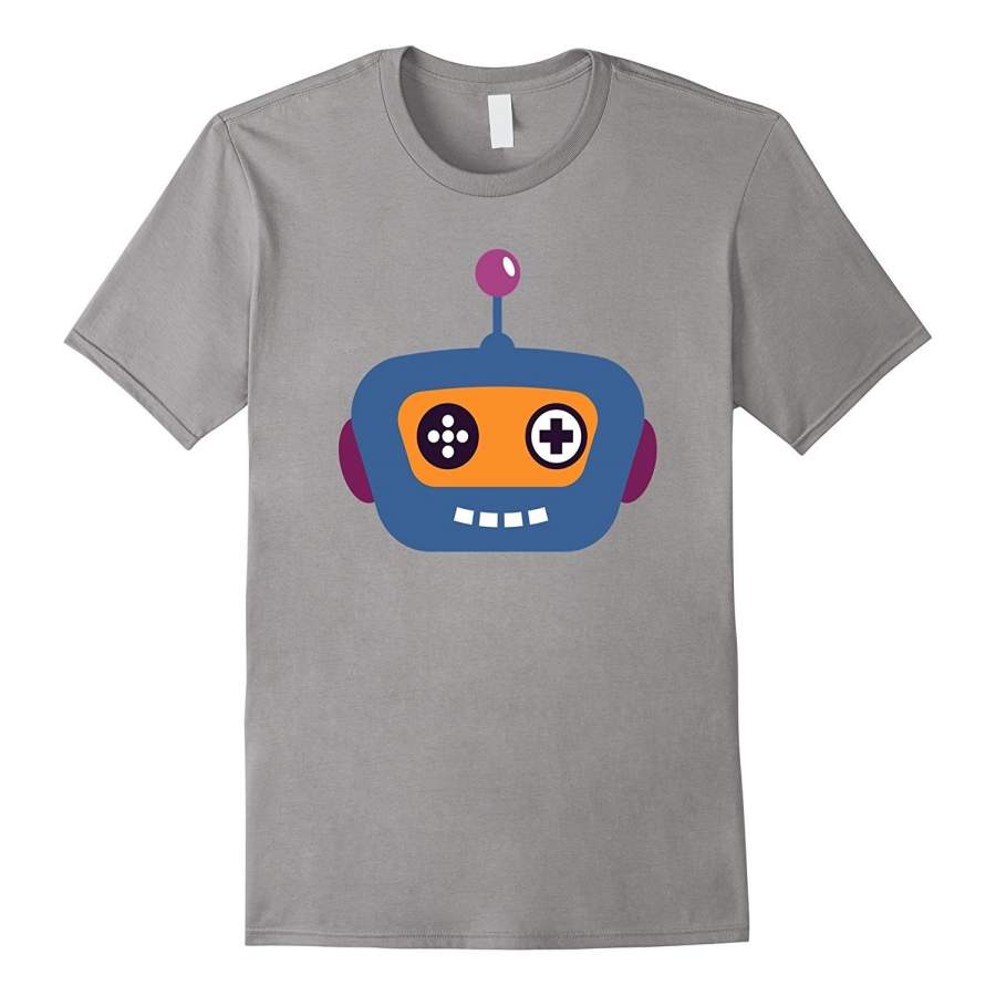 Cute Vintage & Retro Robot Cartoon Art T-Shirt & Gift Cheap Fashion Short Sleeved T-Shirt For Men