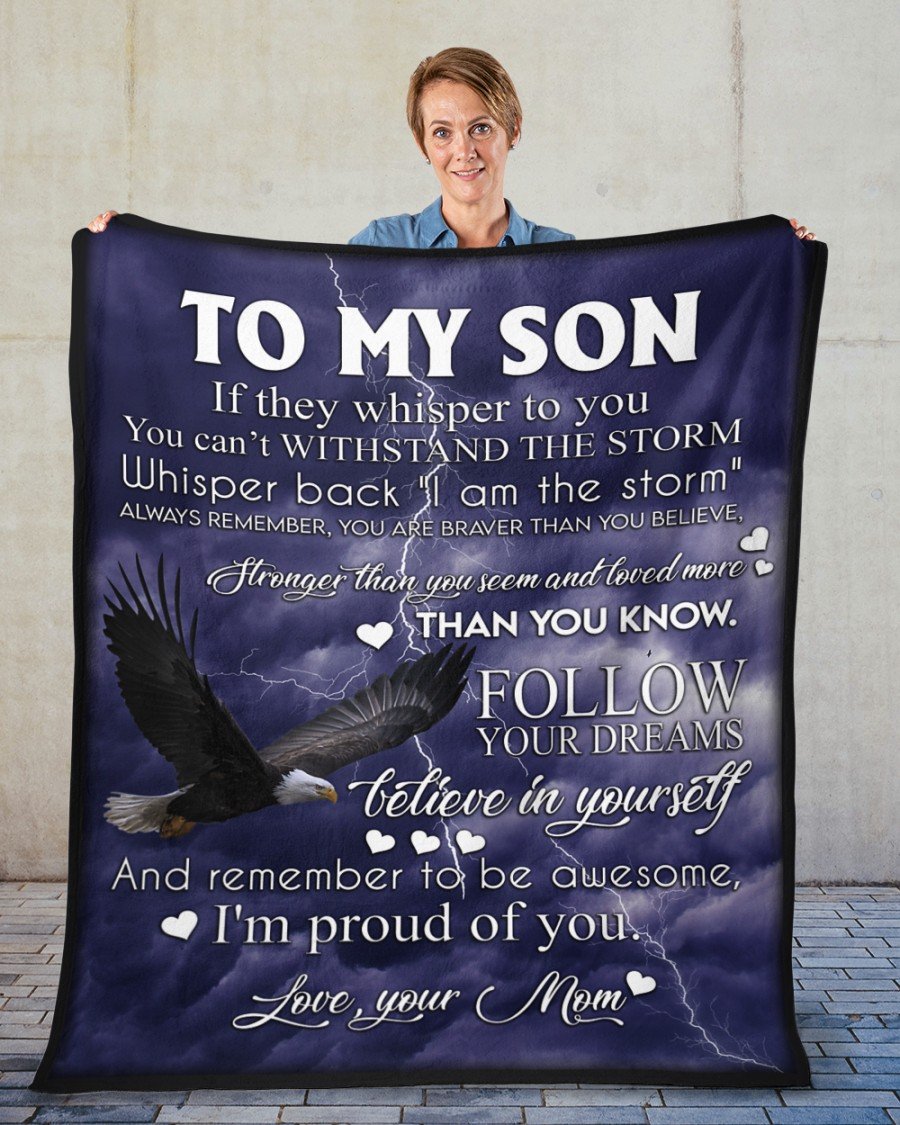 Blanketify To My Son Always Believe In Yourself Stay Strong Be Confident And Just Do Your Best Love Mom Blanket Gift For Son From Mom Birthday Gift Family Gift Home Decor Bedding Couch Sofa Soft