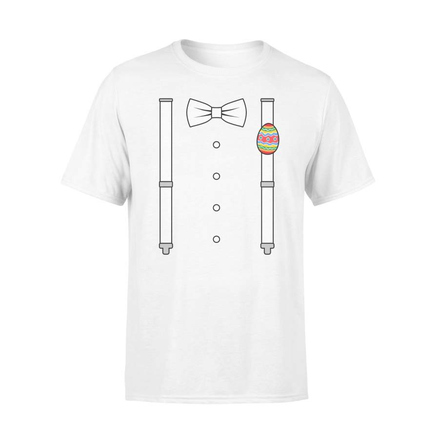 Easter Egg White Bow Tie Suspenders T Shirt