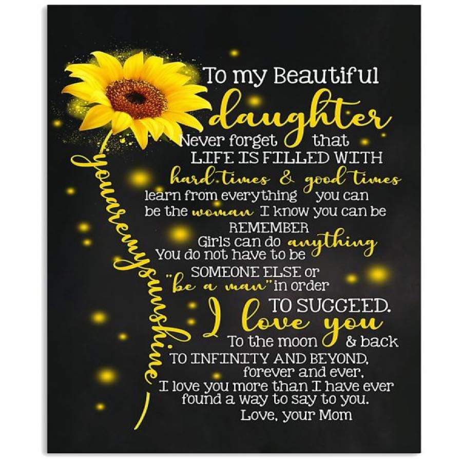 MOM TO DAUGHTER YOU ARE MY SUNSHINE Vertical Poster