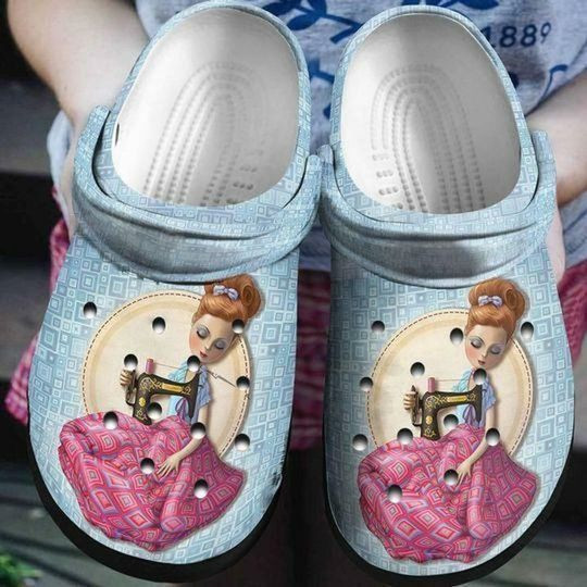Sewing Lady Rubber Crocss Clog Shoes Comfy Footwear For Men Women Kids