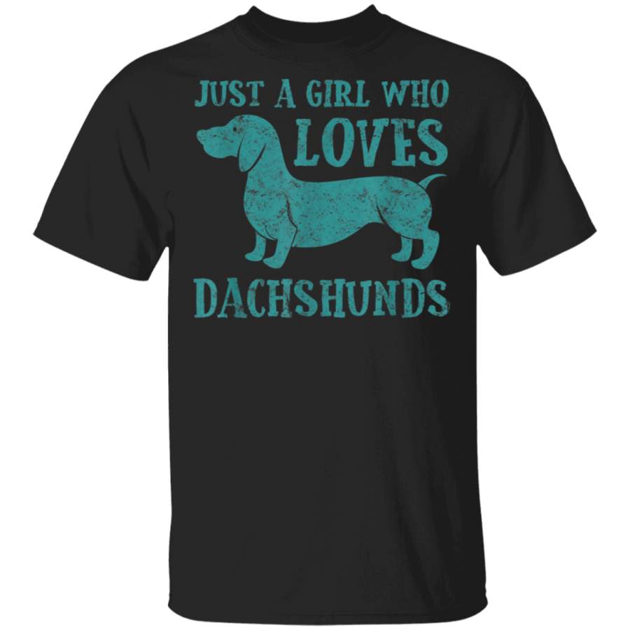 Vintage Just A Girl Who Loves Dachshunds TShirt