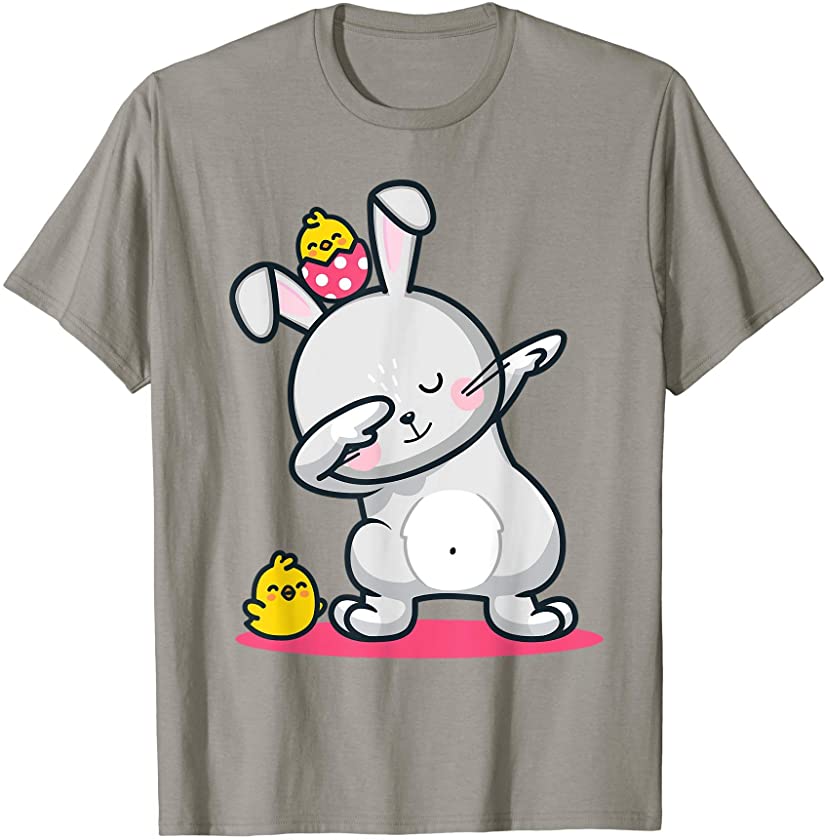 Dabbing Rabbit Easter Day Dub Chicks Kids Girls Bunny T-Shirt