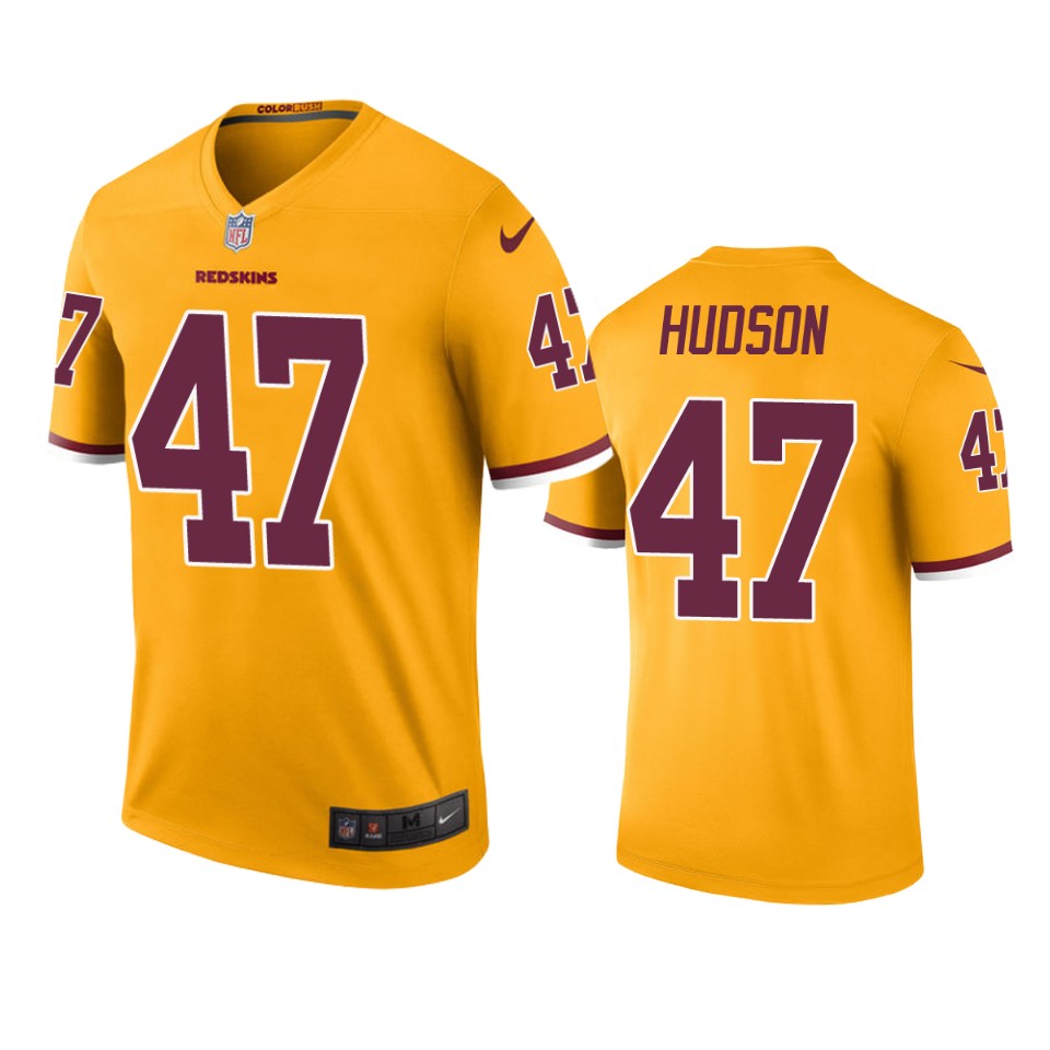 Washington Redskins Khaleke Hudson Gold Color Rush Legend Jersey