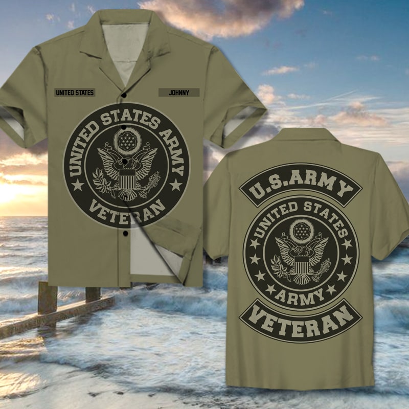 Us Army Veteran Personalized Aop Hawaii Shirt Ha22893