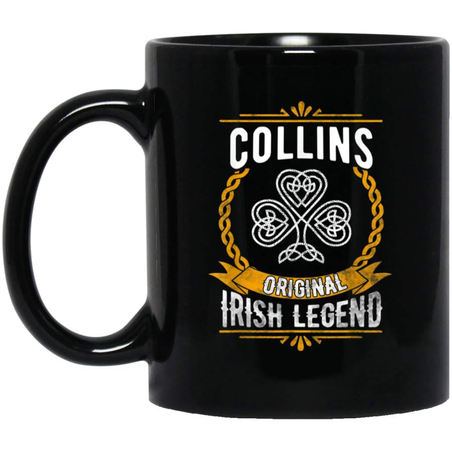 Collins Irish Surname Mug Vintage Celtic Legend