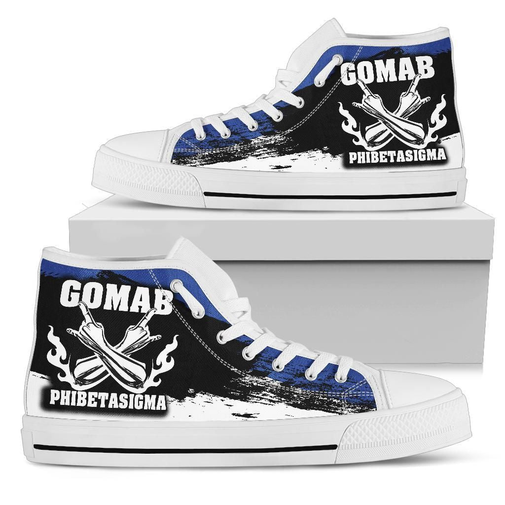 Wonder Print Footwear – Phi Beta Sigma High Top Shoe Paint Style Lt10