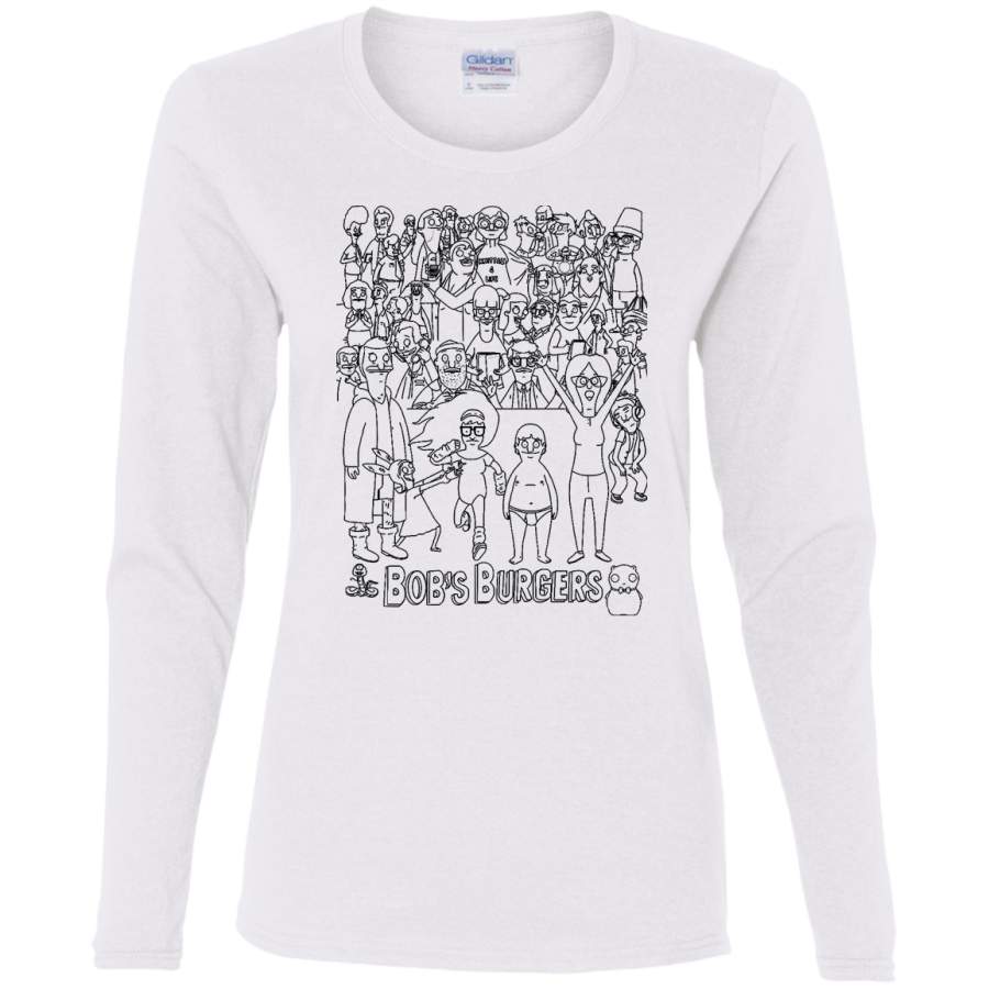 AGR Characters of Bobs Burgers Ladies’ Cotton LS T-Shirt