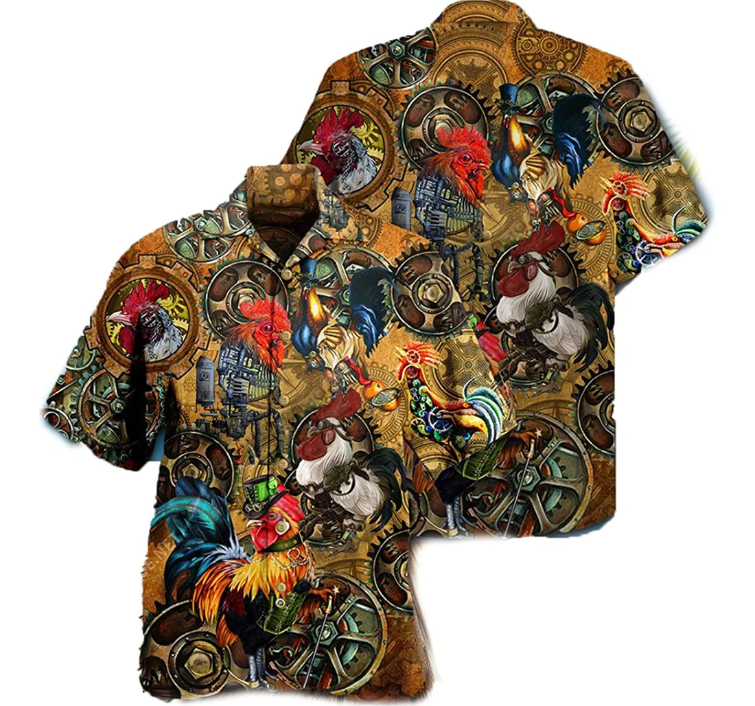 Steampunk Chicken Hawaii Shirt For Men And Women Ha29693