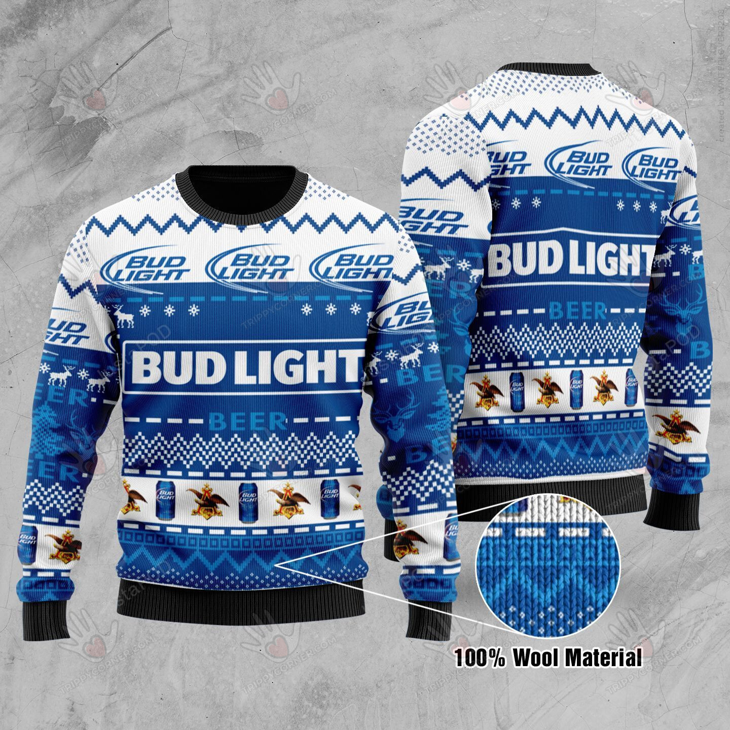 Bud Light Beer Ugly Christmas Sweater, All Over Print Sweatshirt,… Ugly Sweater Christmas Gift