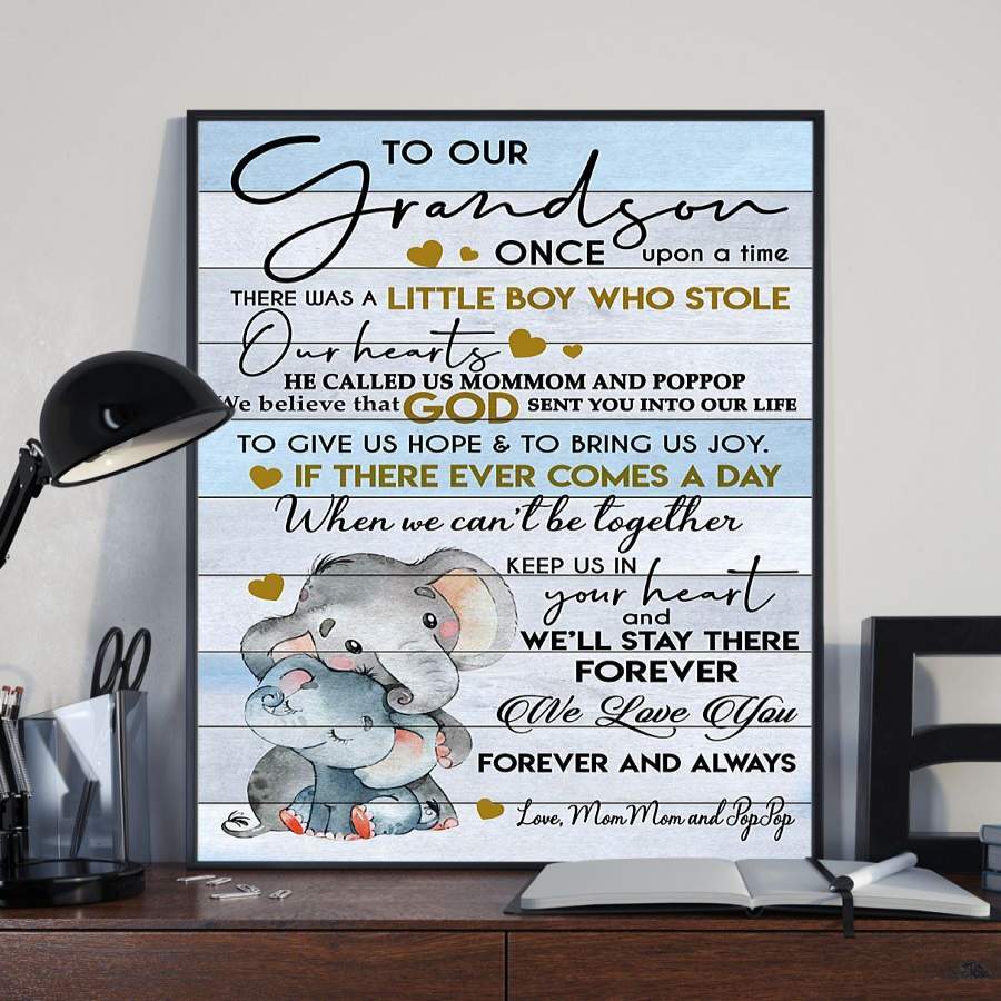 Believe in yourself – great gift for grandson elephant poster