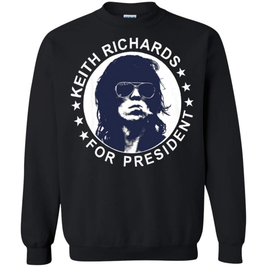 AGR Keith Richards For President Crewneck Pullover Sweatshirt