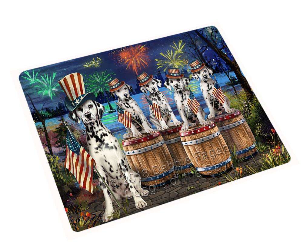 4Th Of July Independence Day Fireworks Dalmatians At The Lake Blanket Blnkt75369