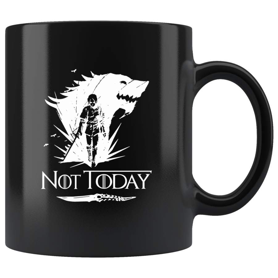 Air Arya Not Today Stark Got Black Coffee Mug