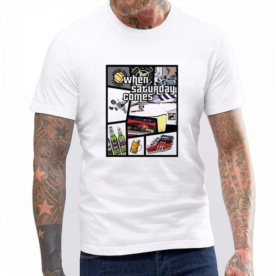 Cotton Men’S Fashion Slim Customized Football Player T-Shirt Antidazzle Short Sleeve Fc Away Days Awaydays Top Rogue T-Shirt