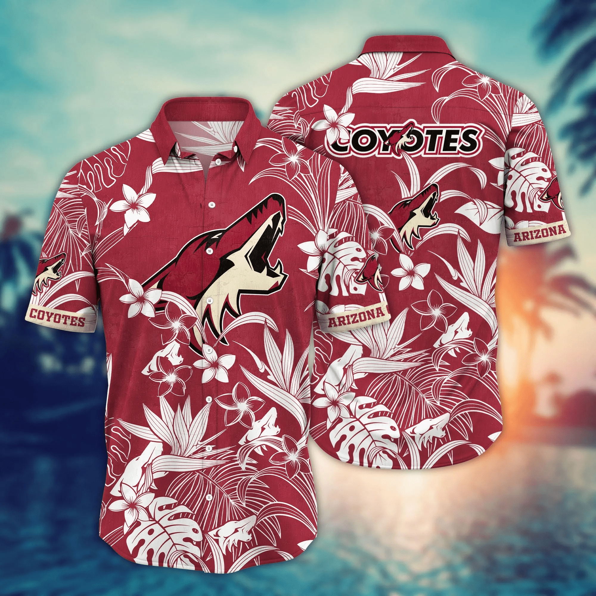 Arizona Coyotes Nhl Hawaiian Shirt Hammockstime Aloha Shirt