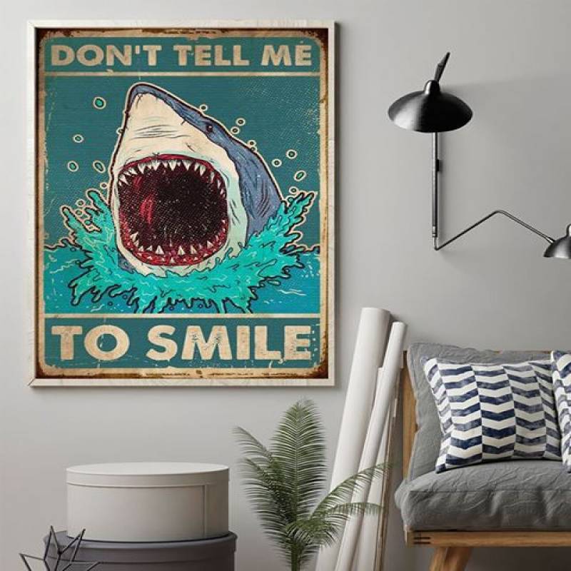 Shark Don’T Tell Me To Smile – Unframed Vertical Poster