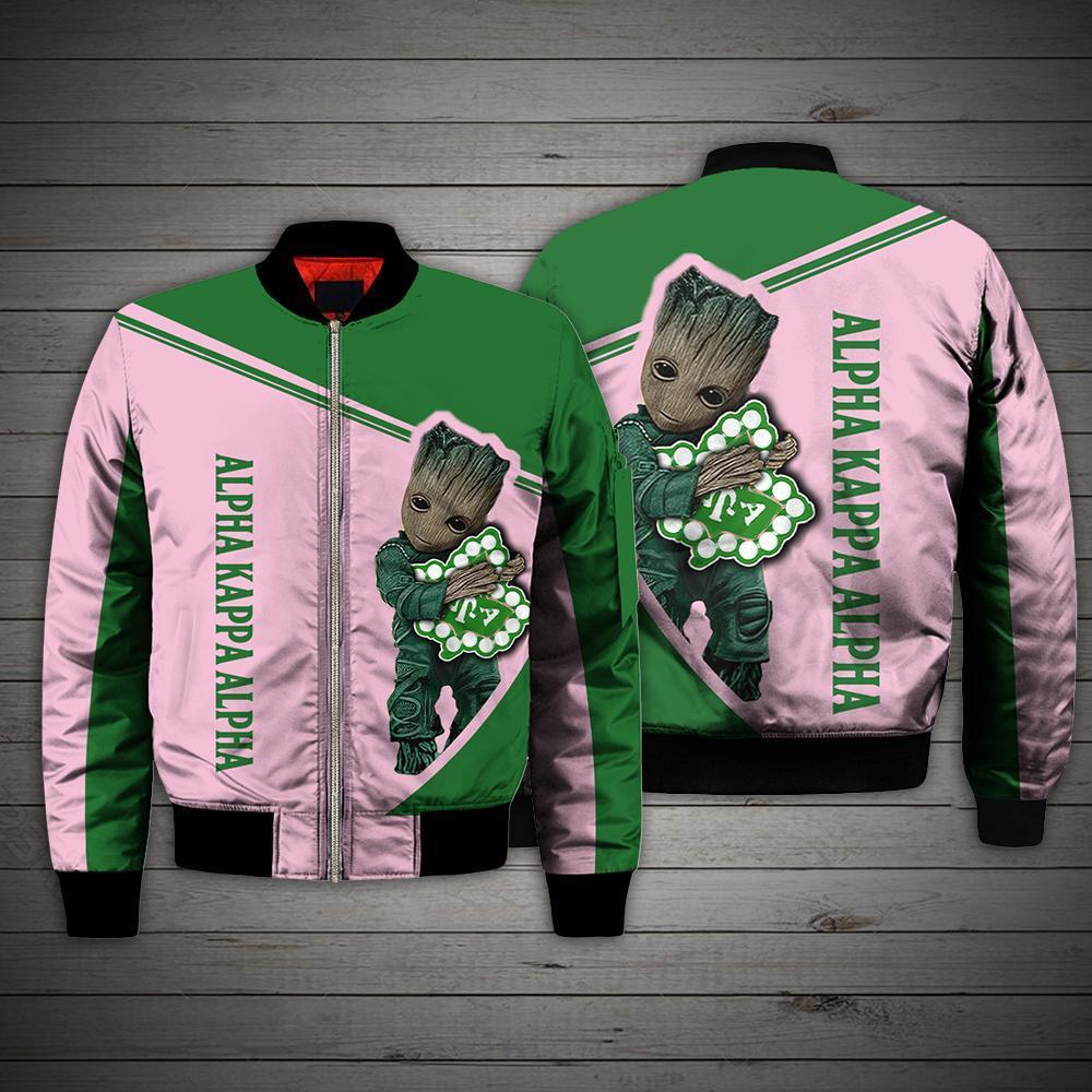 3D PRINTED ALPHA KAPPA ALPHA BOMBER JACKET 29102019