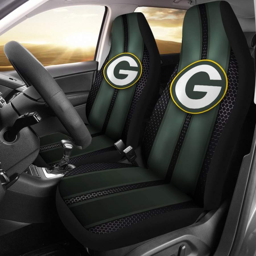 Incredible Line Pattern Green Bay Packers Logo Car Seat Covers