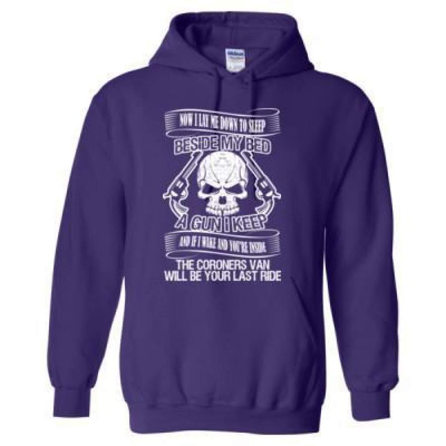 AGR Now I Lay Me Down To Sleep Beside My Bed A Gun I Keep Coroners Van Last Ride – Heavy Blend™ Hooded Sweatshirt